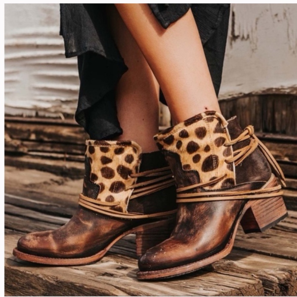 Freebird by Steven Casey leopard print booties - EUC - Picture 5 of 5